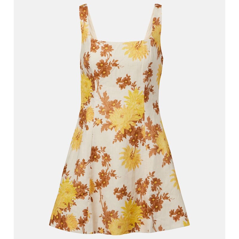 Faithfull Felice floral linen minidress