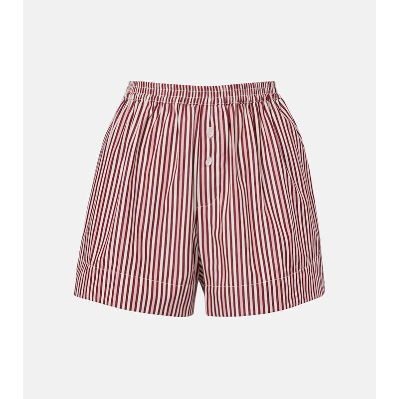 Faithfull Lonia striped cotton shorts