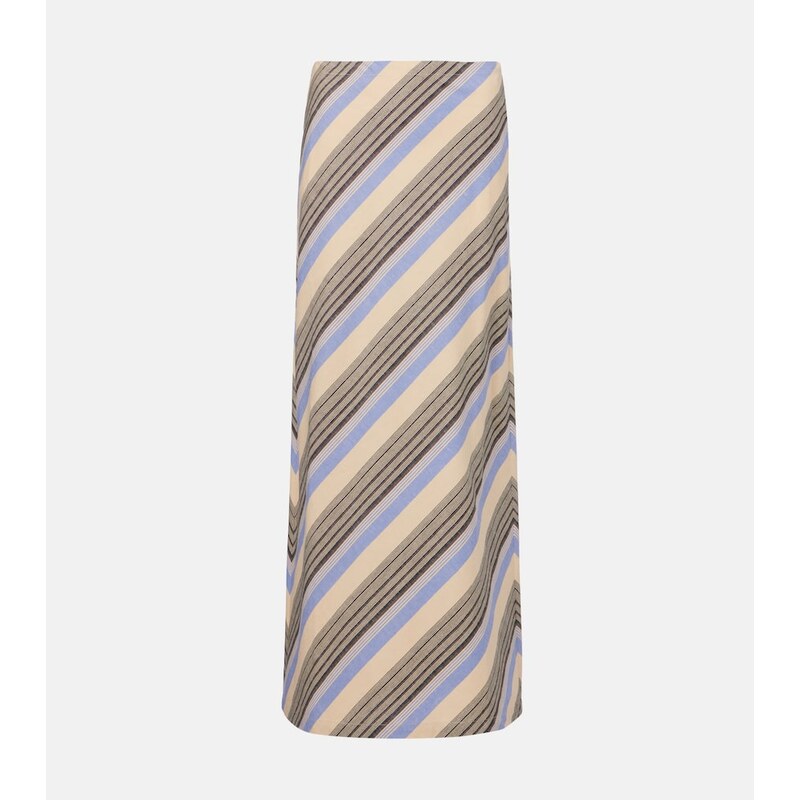 Faithfull Elise cotton and linen maxi skirt