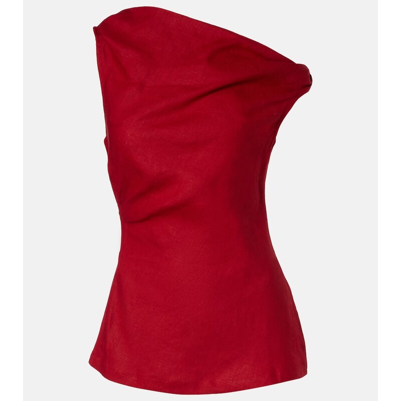 Faithfull Suis one-shoulder linen top