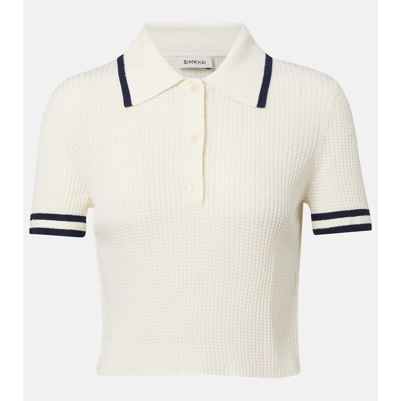 Simkhai Whitten bouclÃ polo shirt