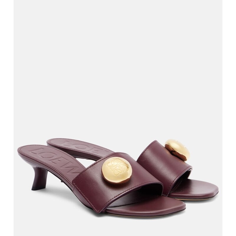 Loewe Anagram leather mules