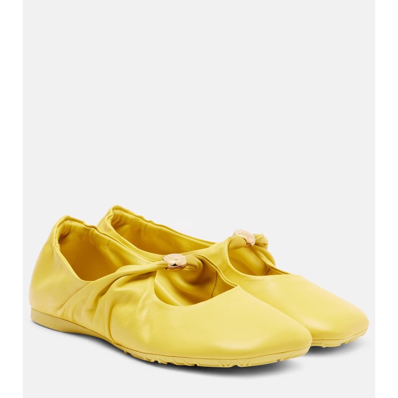 Loewe Pebble Soft leather Mary Jane flats