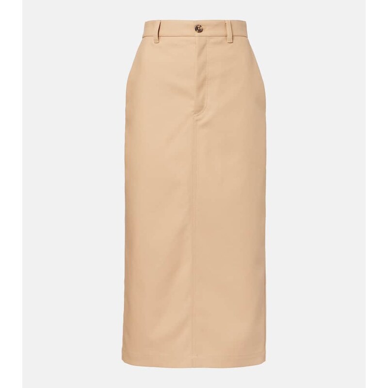 Wardrobe.NYC High-rise cotton midi skirt