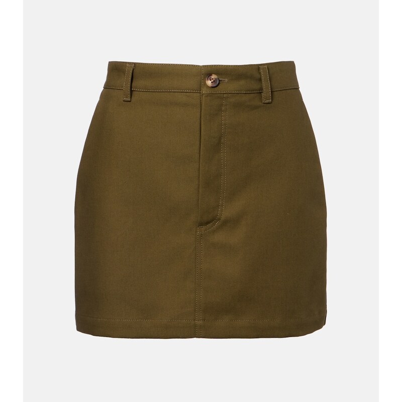 Wardrobe.NYC High-rise cotton miniskirt