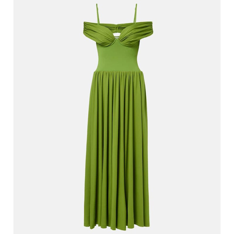 Simkhai Amarantha draped jersey midi dress