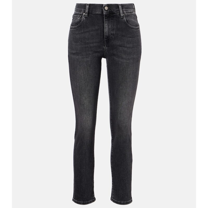 AG Jeans Cropped mid-rise slim jeans