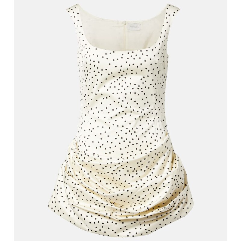 Magda Butrym Polka-dot ruched cotton minidress
