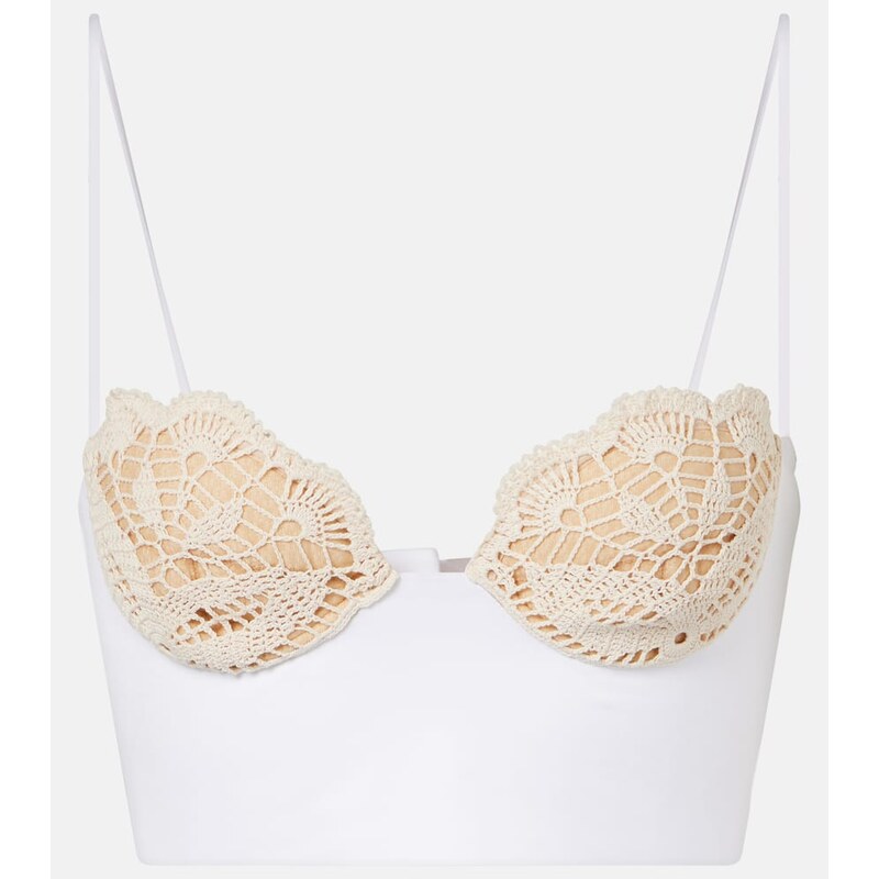 Magda Butrym Crochet cotton bustier top