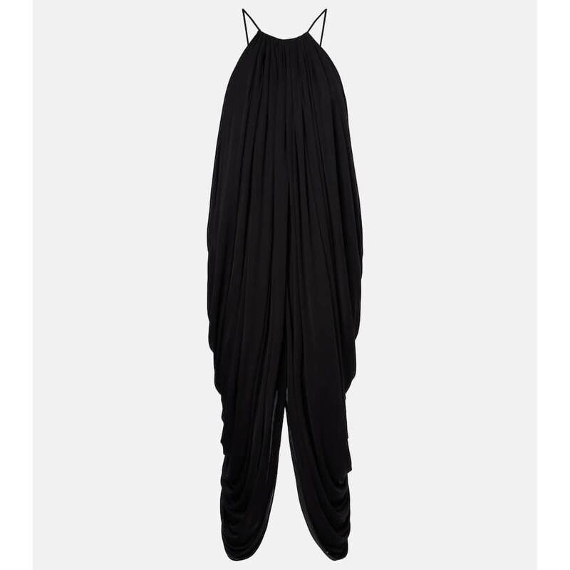 Loewe Draped open-back silk midi dress