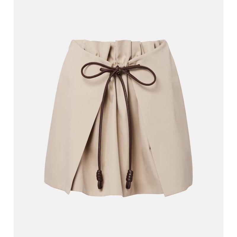 Loewe Cotton and silk gabardine miniskirt
