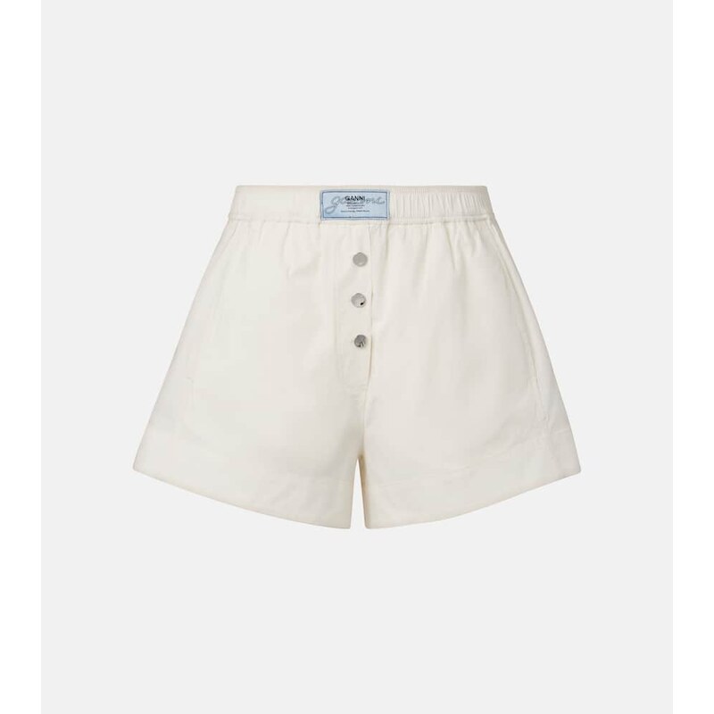 Ganni Cotton-blend shorts