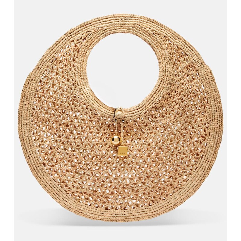 Jacquemus Spiaggia raffia tote bag