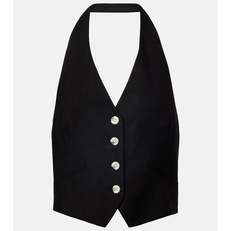 Veronica Beard Arabella linen-blend vest