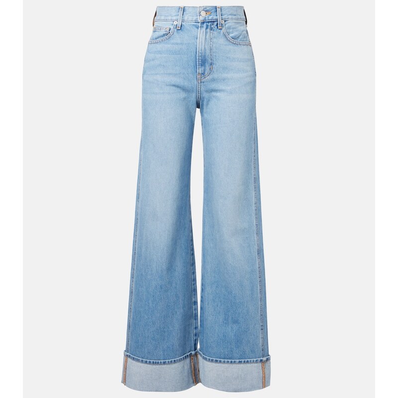 Veronica Beard Taylor high-rise wide-leg jeans