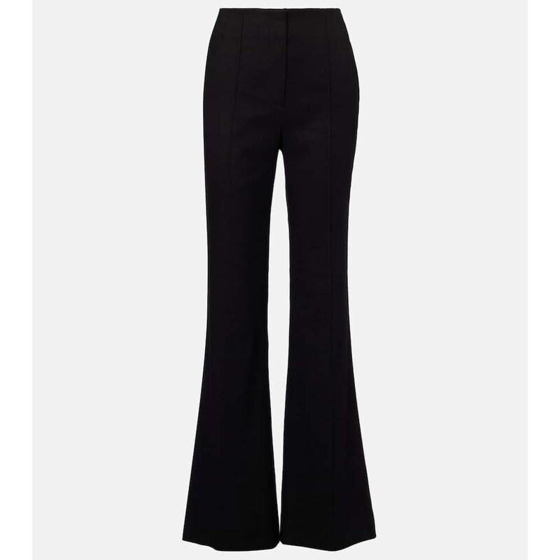 Veronica Beard Komi high-rise linen-blend flared pants