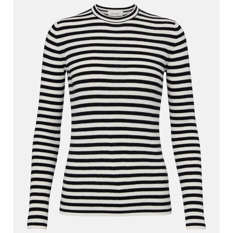 Lisa Yang Vivian striped cotton and cashmere top