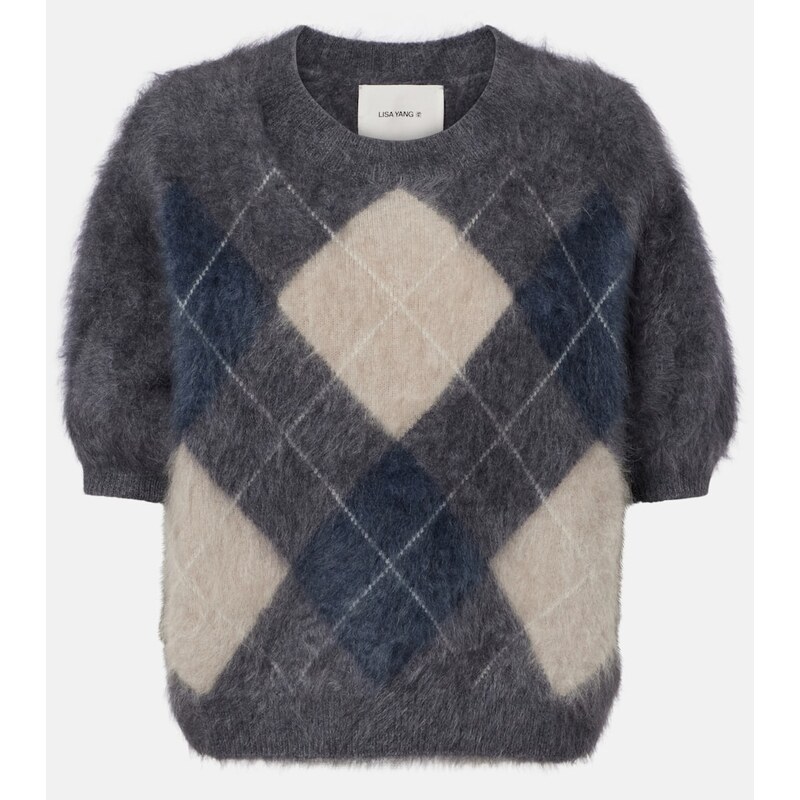 Lisa Yang Juniper argyle cashmere sweater