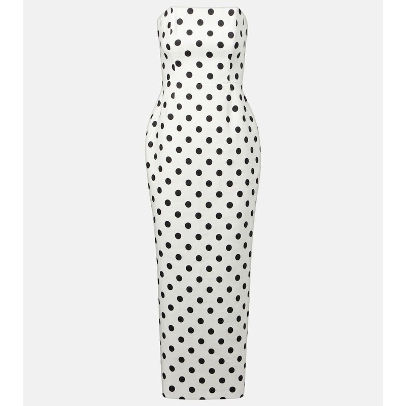 Posse Romeo polka-dot linen maxi dress