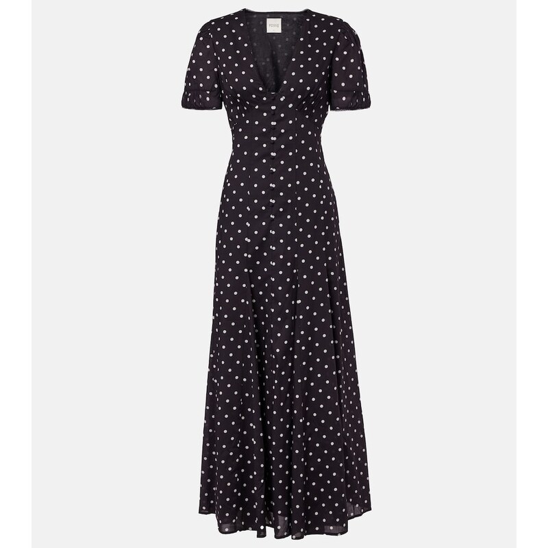 Posse Paloma polka-dot maxi dress