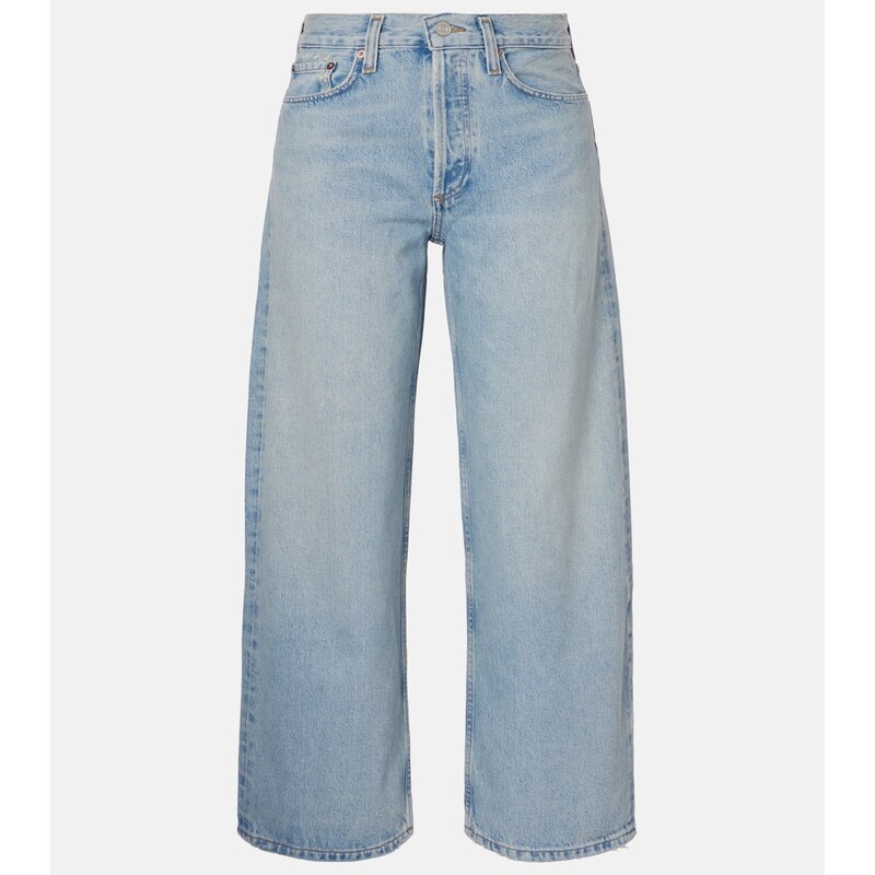 Agolde Arc cropped mid-rise wide-leg jeans