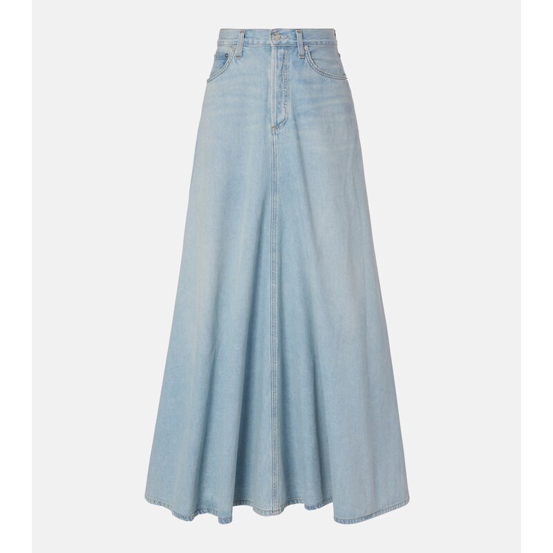Agolde Odin mid-rise denim maxi skirt