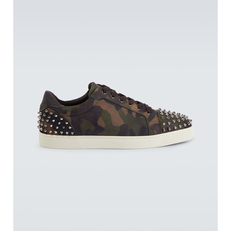 Christian Louboutin Seavaste camouflage spiked suede sneakers