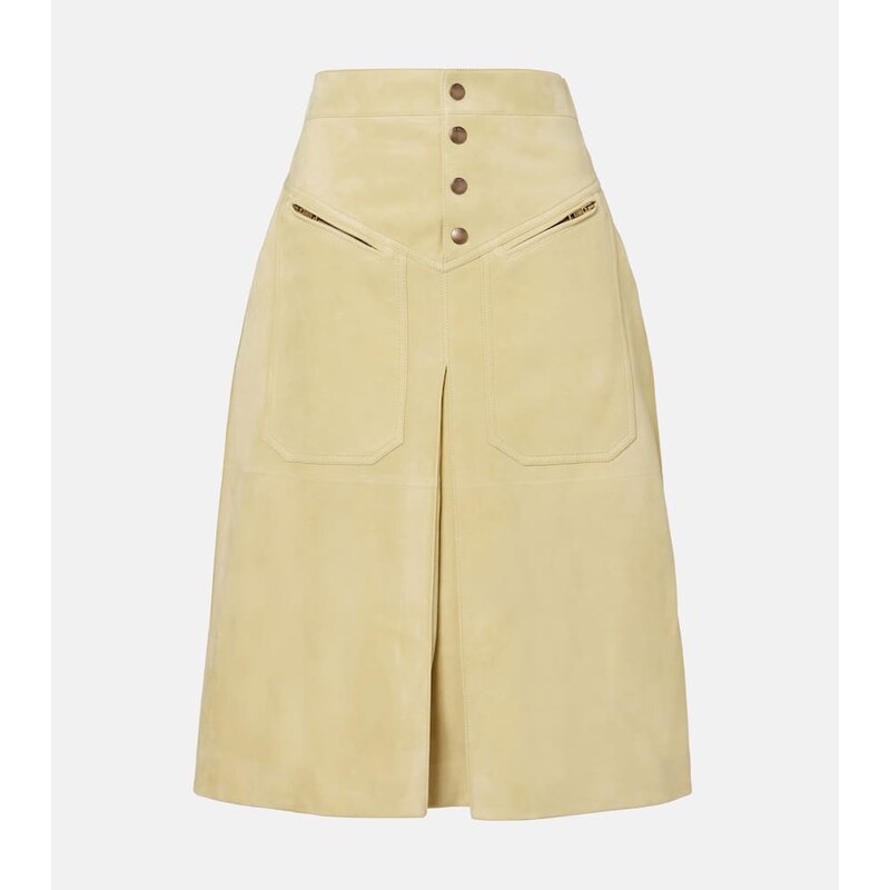 Chloé Suede midi skirt
