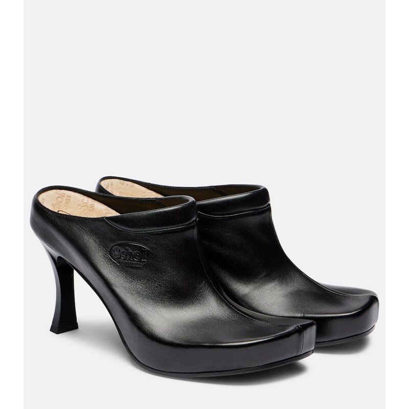 Balenciaga x Scholl 80 leather mules