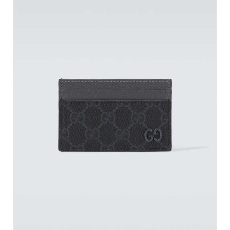 Gucci GG Canvas and leather card holder