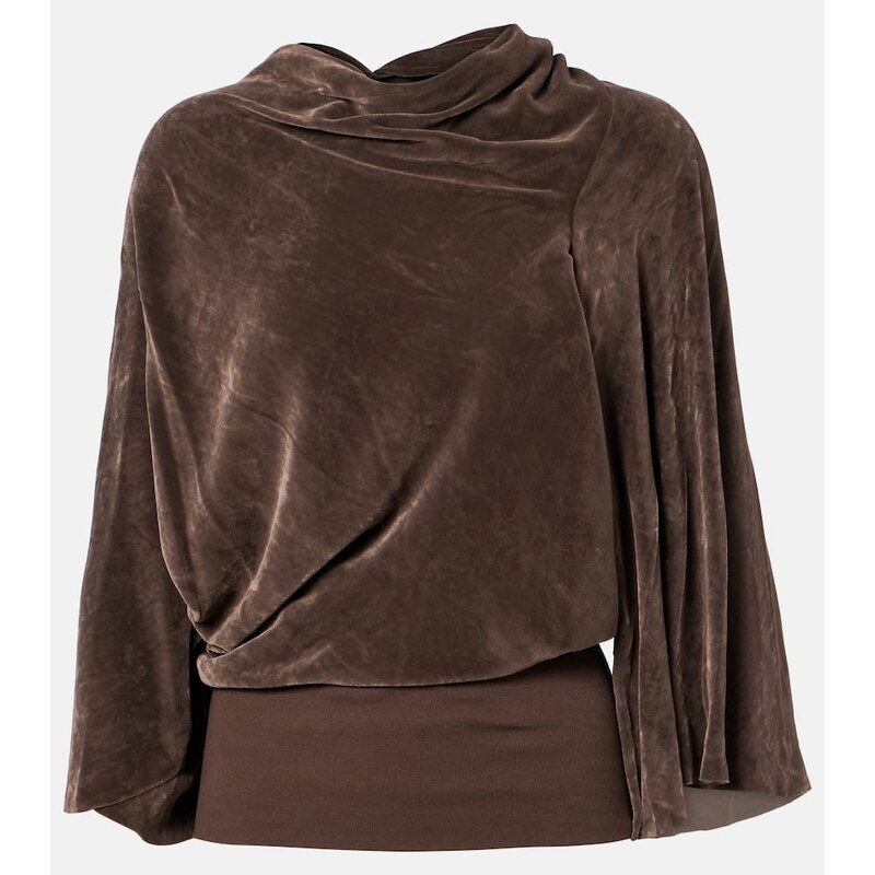 Rick Owens Draped crÃªpe top