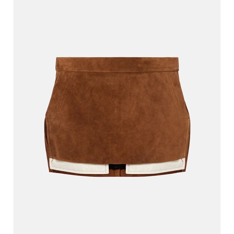 Rick Owens Fog suede miniskirt