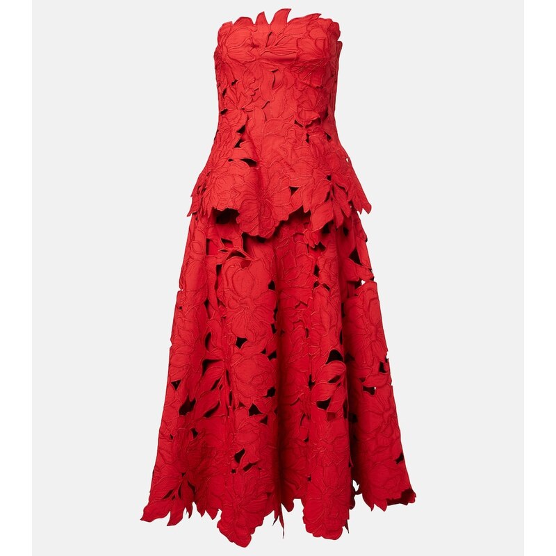 Simkhai Audrey peplum lace midi dress