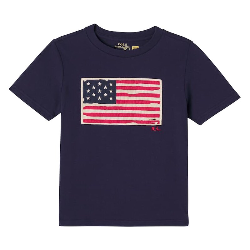 Polo Ralph Lauren Kids Embroidered cotton jersey T-shirt