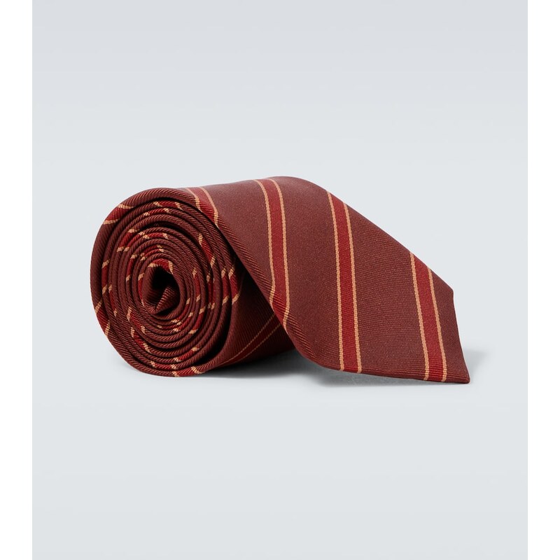 Auralee Striped silk tie