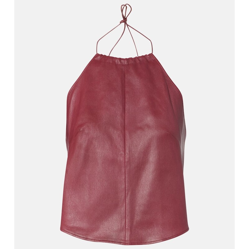 Stouls Rosie open-back leather top