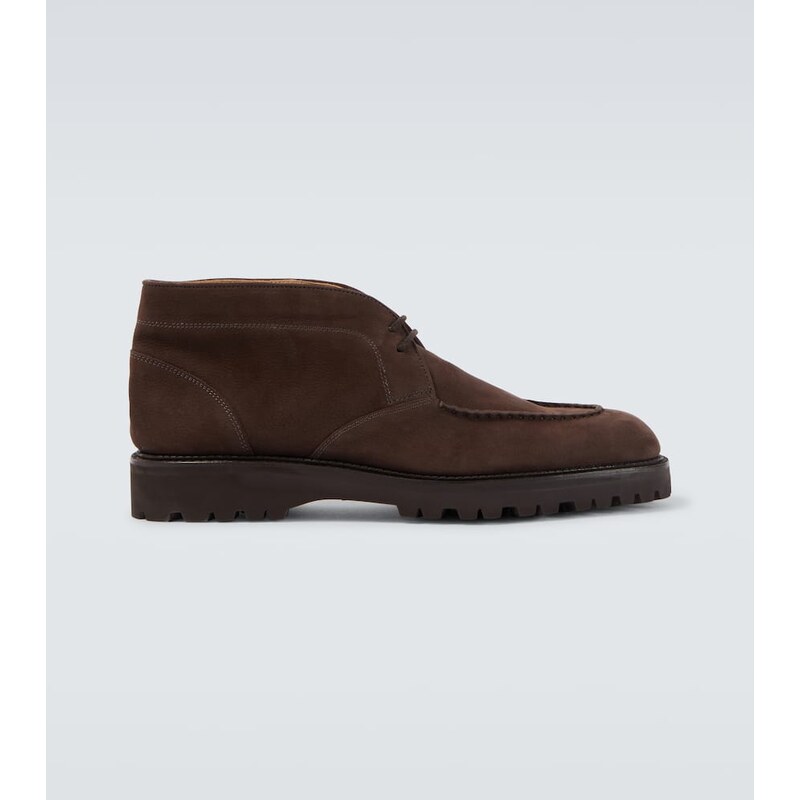 Pánské boty John Lobb z kůže v hnědé barvě