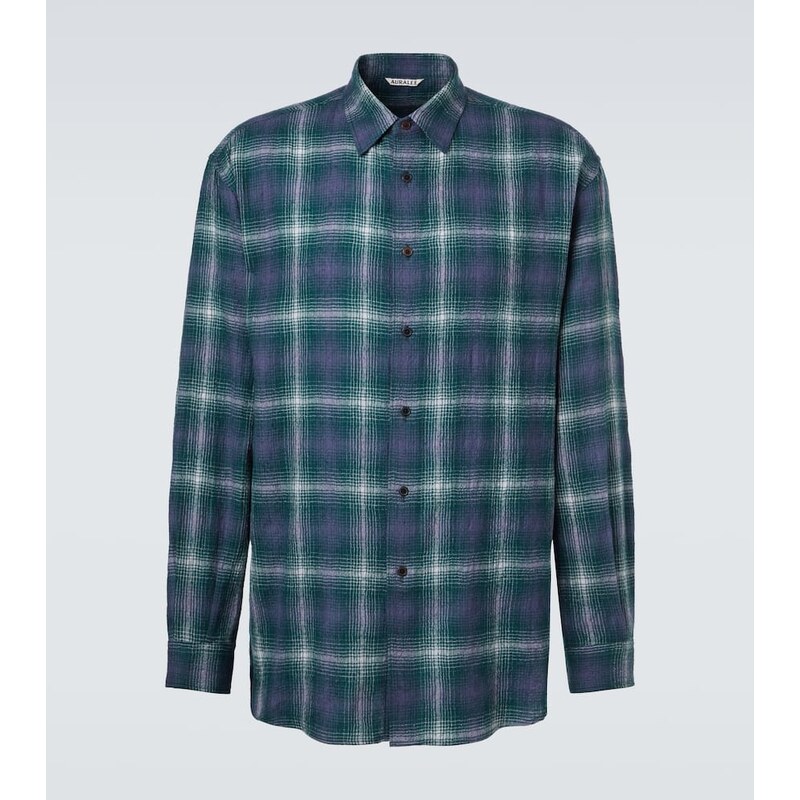 Auralee Checked wool shirt