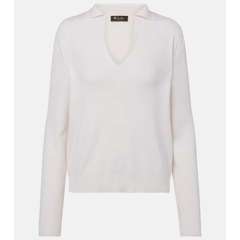 Loro Piana Silk and cotton polo sweater