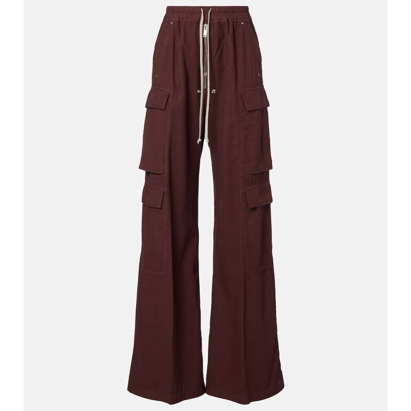 Rick Owens DRKSHDW Jumbo Bela cotton flannel cargo pants
