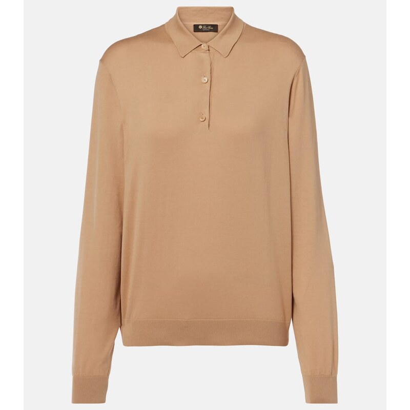 Loro Piana Ice Wish cotton polo sweater