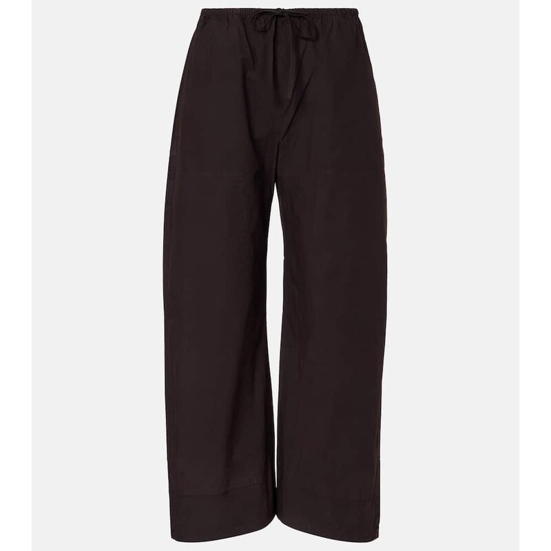 Leset Kyoto cotton wide-leg pants