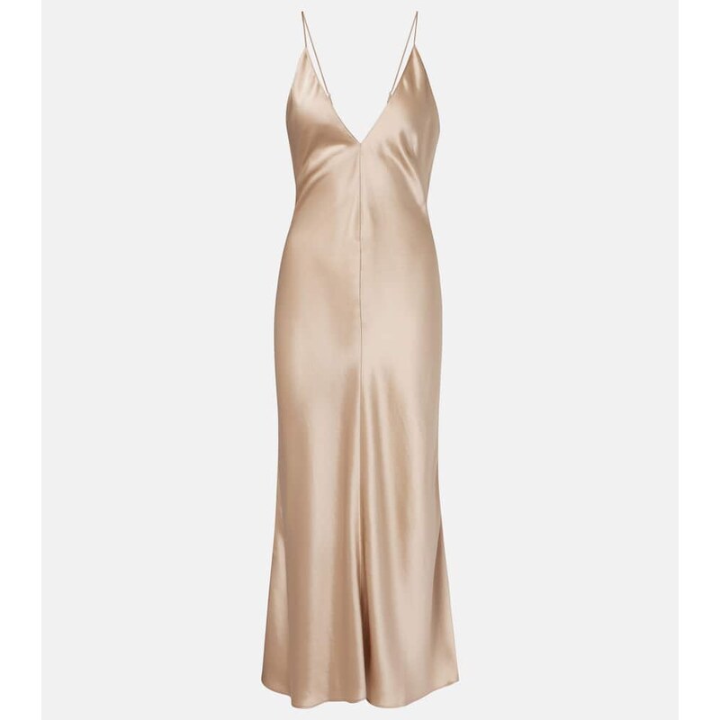 Leset Barb satin slip dress