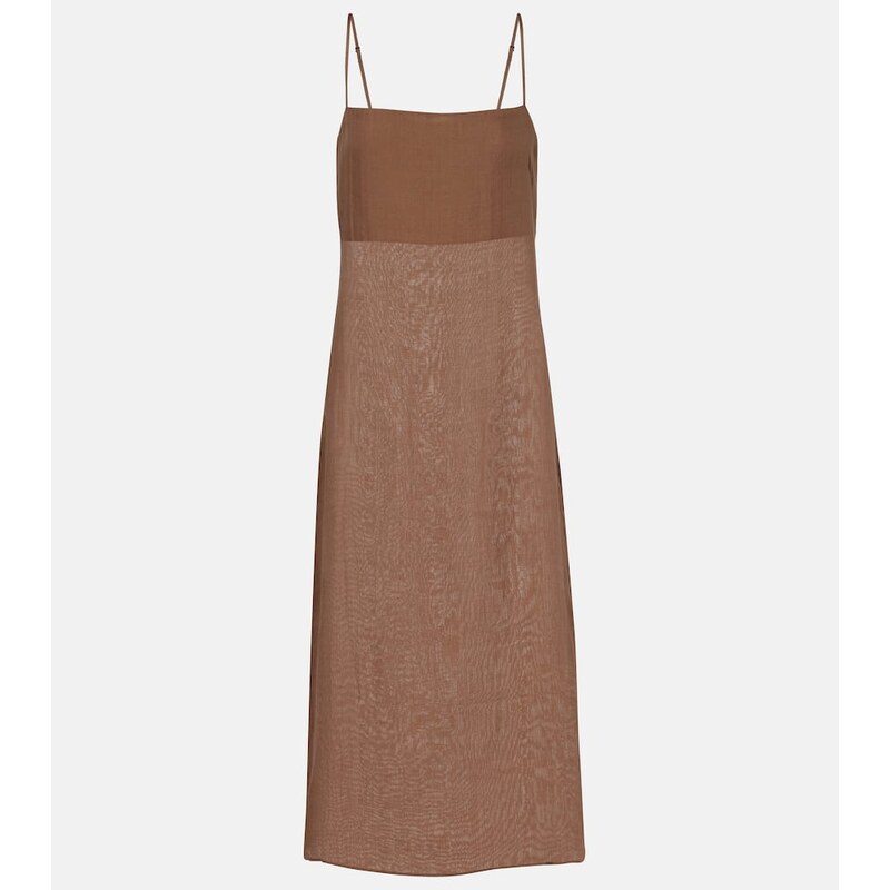 Leset Niko ramie midi dress