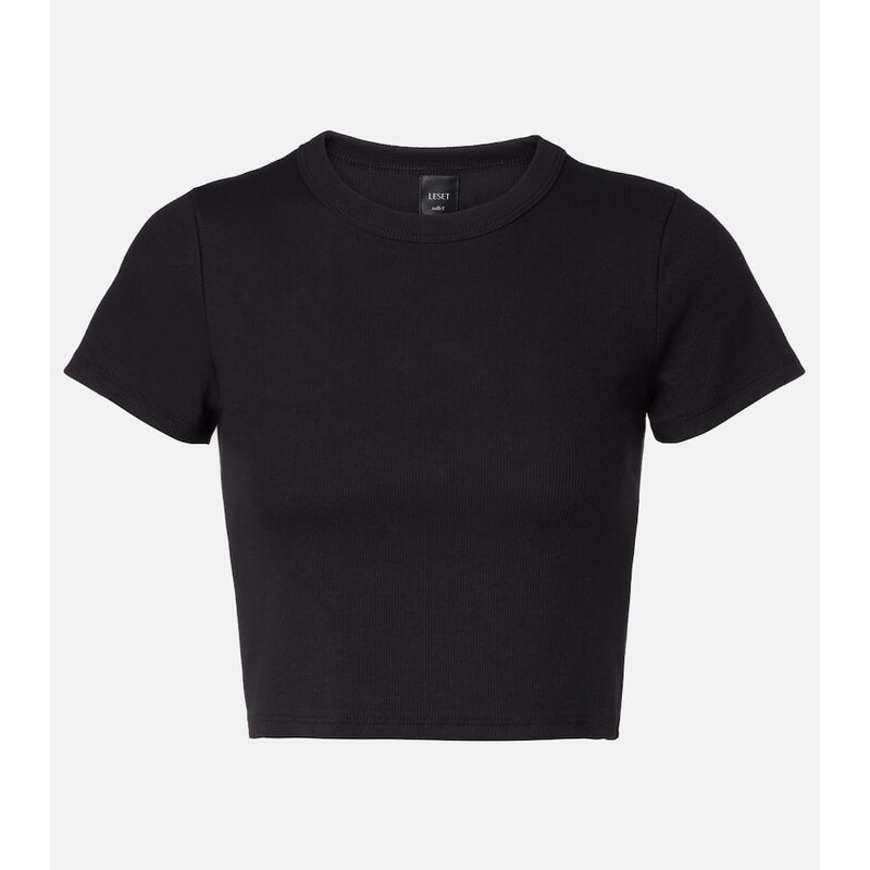 Leset Kelly cropped cotton-blend jersey T-shirt