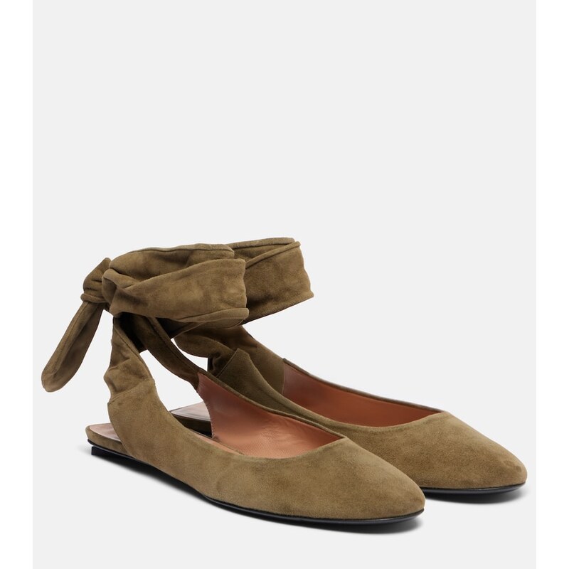 The Attico Cloe suede ballet flats