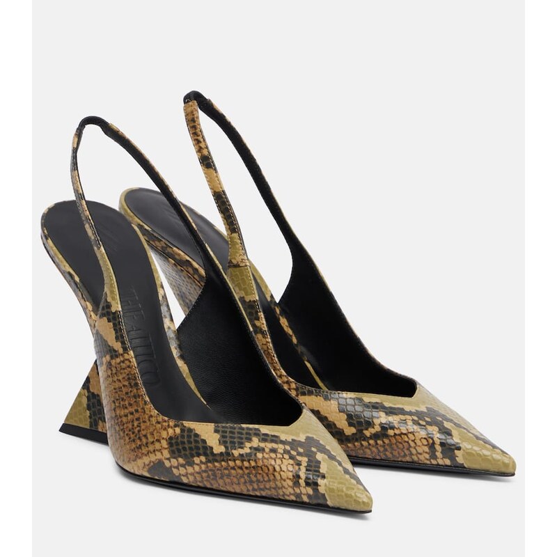 The Attico Cheope 105 leather slingback mules