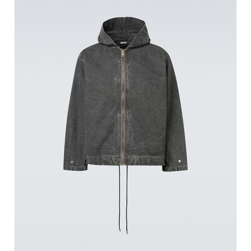 A.Presse Vintage hooded distressed denim jacket