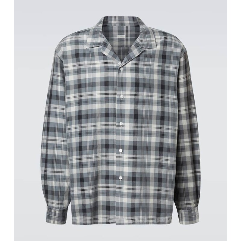 A.Presse Checked silk and linen shirt