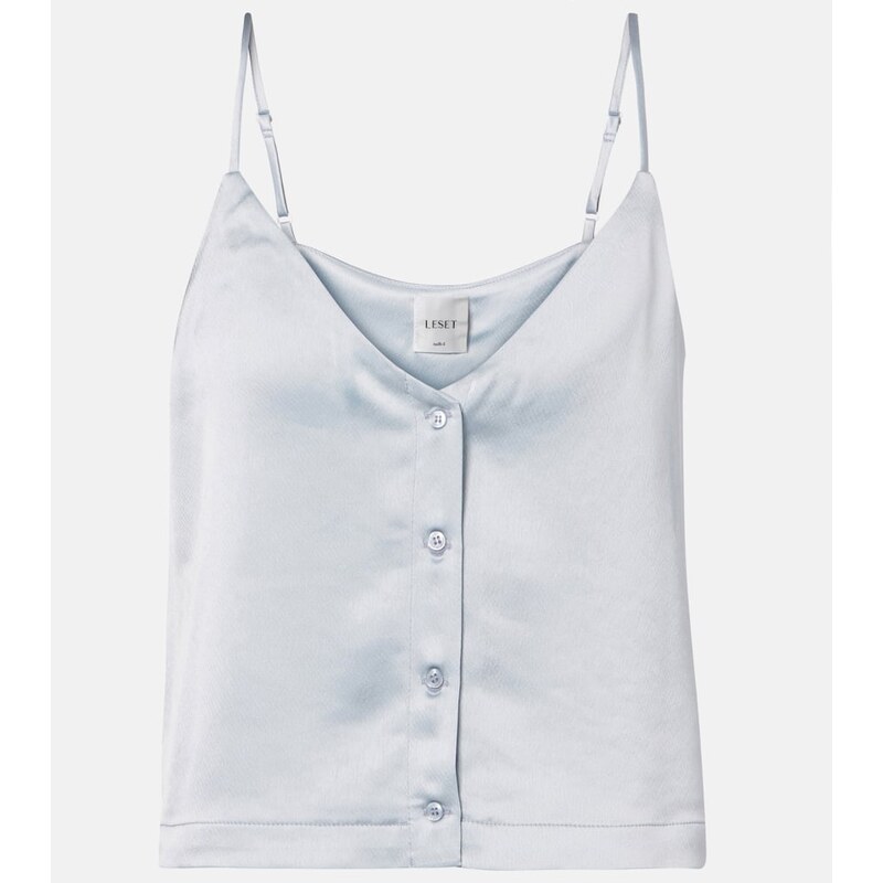 Leset Barb Button satin camisole